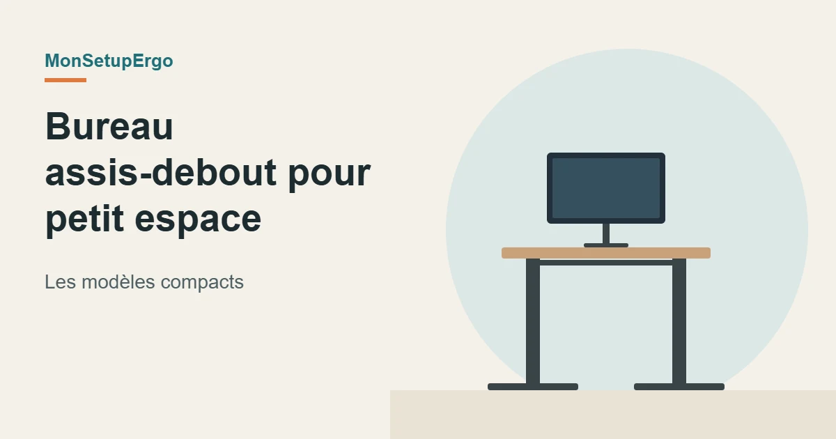 Illustration d’un bureau assis-debout compact