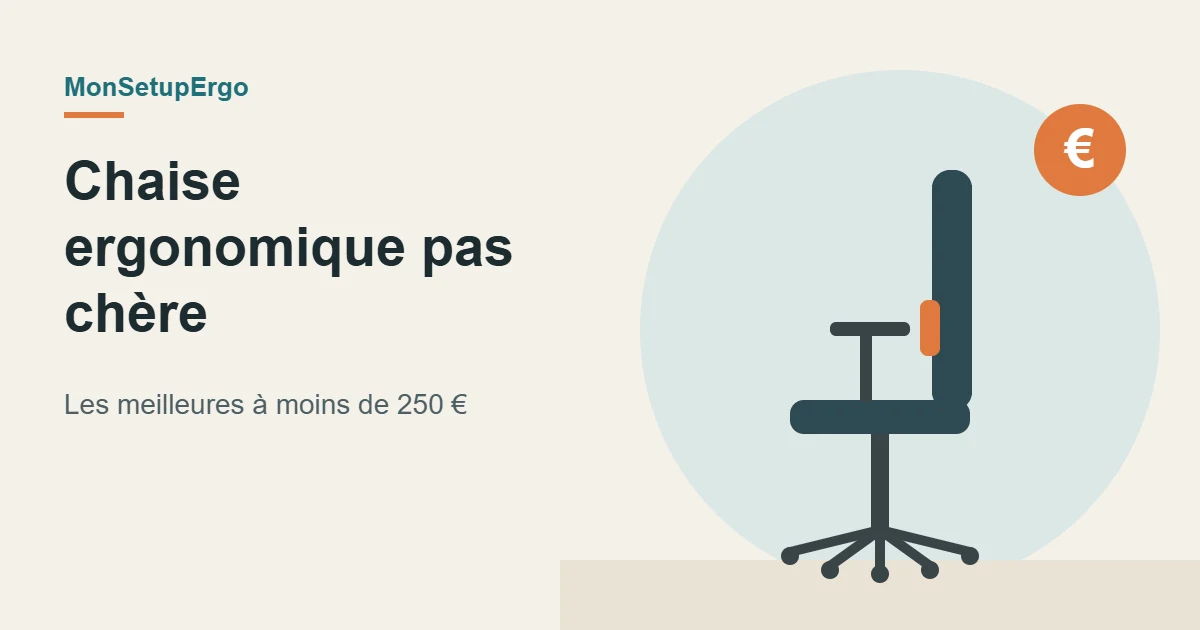 Illustration d’une chaise de bureau ergonomique économique avec un symbole euro