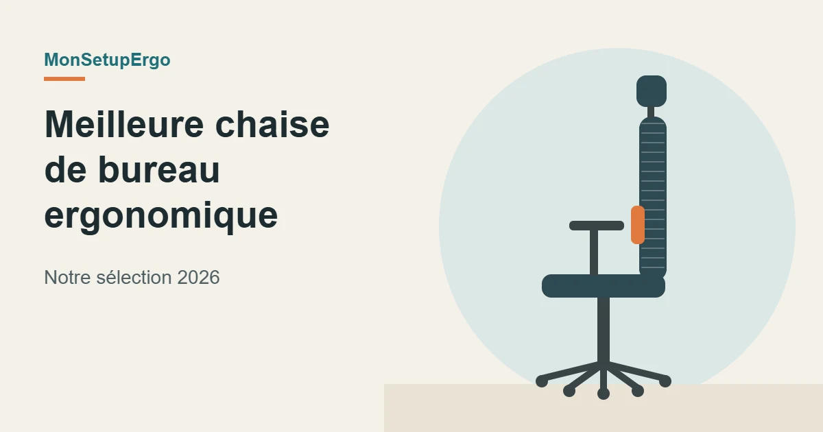 Illustration d’une chaise de bureau ergonomique avec soutien lombaire et appui-tête