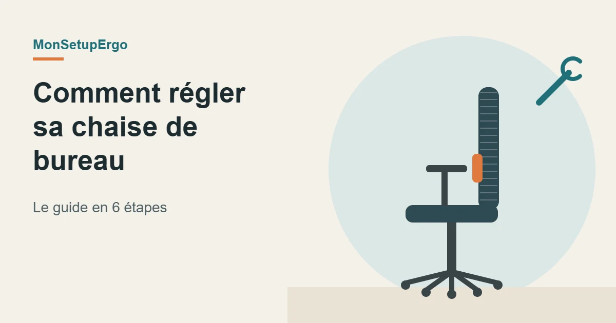 Illustration d’une chaise de bureau et d’une clé de réglage